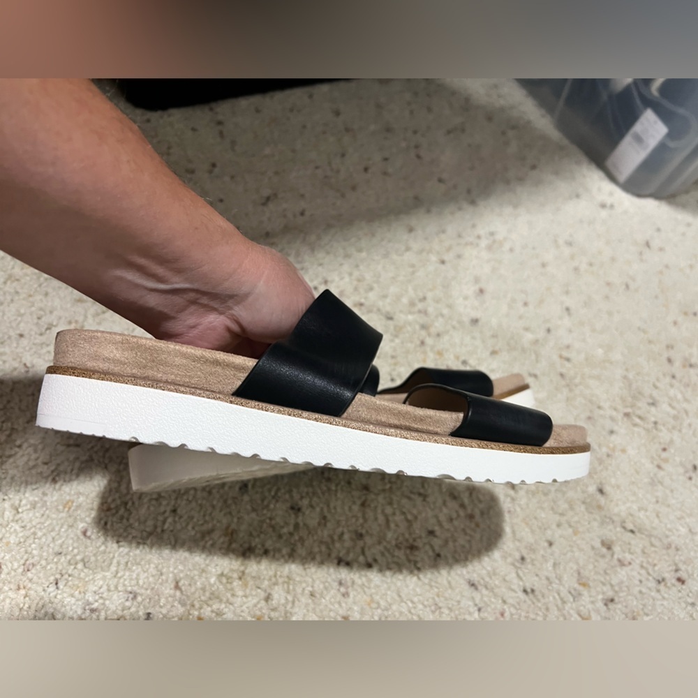 Women’s‎ Kensie black sandals 7.5 wedge - Picture 5 of 8